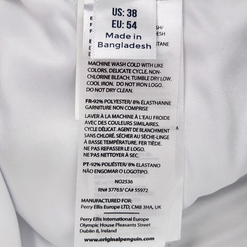 NWT Original Penguin Slim Fit Stretch Shorts Mens 38 Lichen Green Golf Summer - Picture 2 of 5